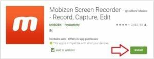 Mobizen app free