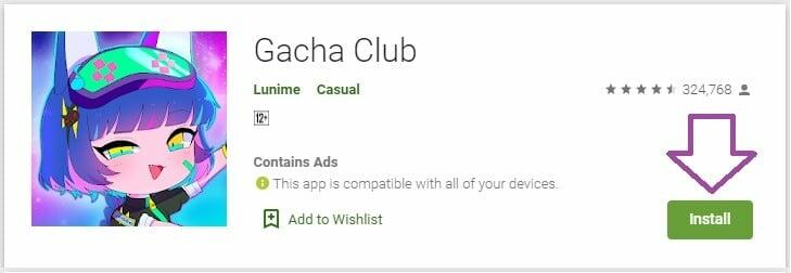 how to download gacha club without bluestacks