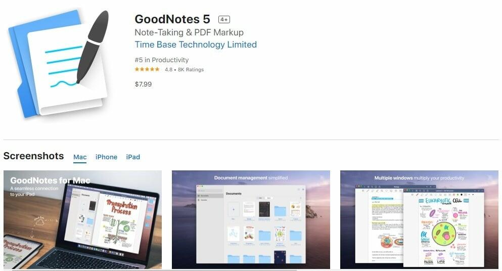 is there goodnotes desktop version