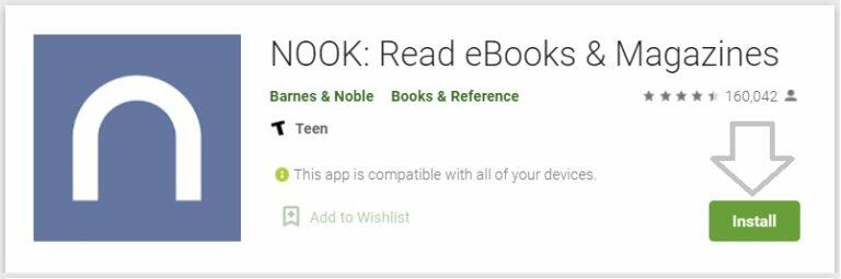 how do i get the nook app to download for windows 10