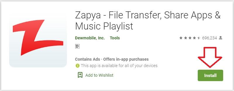 zapya download for pc