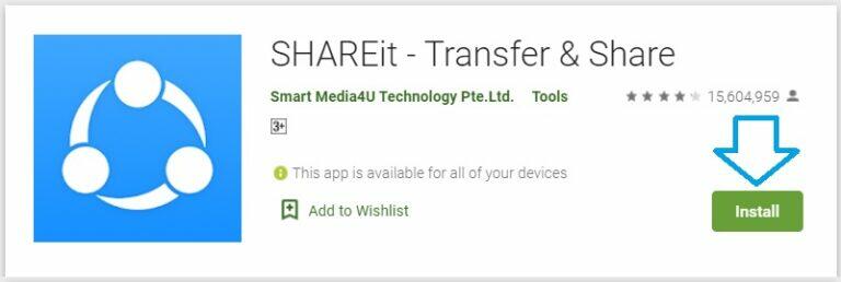 free download shareit app for windows 7