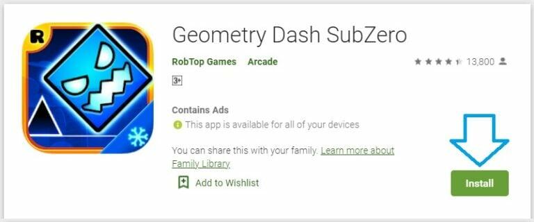 how to get geometry dash subzero on pc
