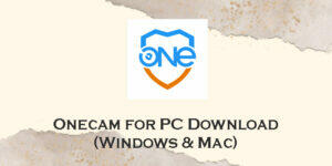 onecam for pc