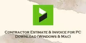 contractor estimate and invoice for pc