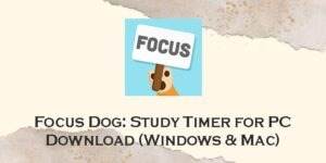 focus dog study timer for pc