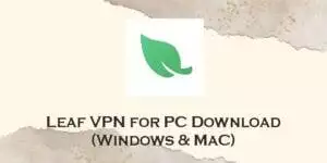 leaf vpn for pc