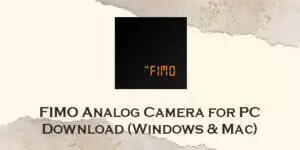 fimo analog camera for pc