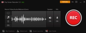 itop screen recorder audio