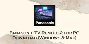 panasonic tv remote 2 for pc