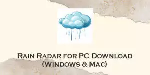 rain radar for pc