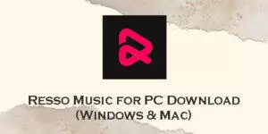 resso music for pc