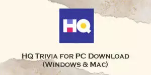 hq trivia for pc
