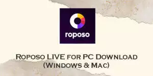 roposo live for pc