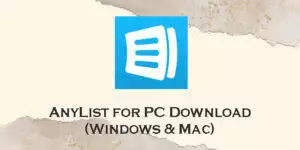 anylist for pc