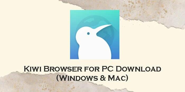 kiwi browser pc