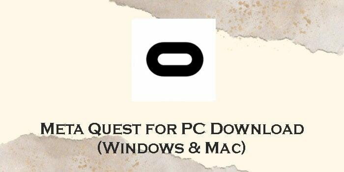 meta quest download pc