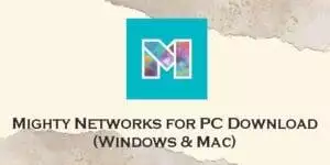 mighty networks for pc