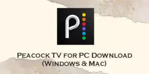 peacock tv for pc