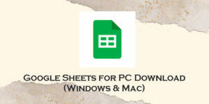 google sheets for pc