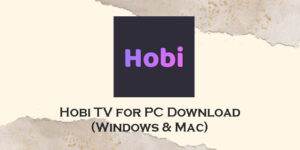 hobi tv for pc