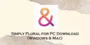 simply plural for pc