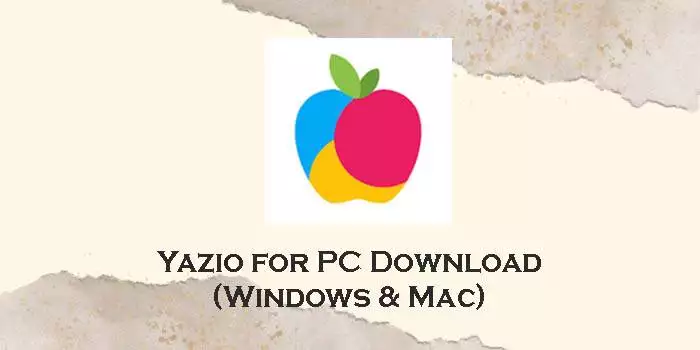 yazio for pc