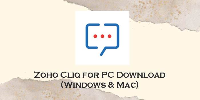 zoho cliq for pc