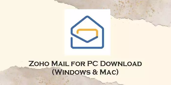 zoho mail for pc