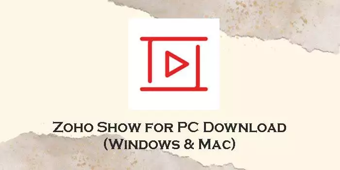 zoho show for pc