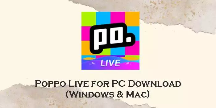 poppo live for pc