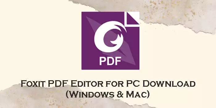 foxit pdf editor for pc