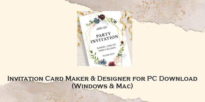 invitation card maker and designer for pc