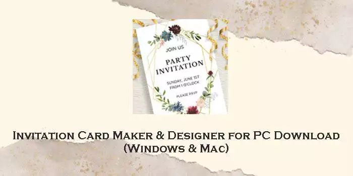 invitation card maker and designer for pc