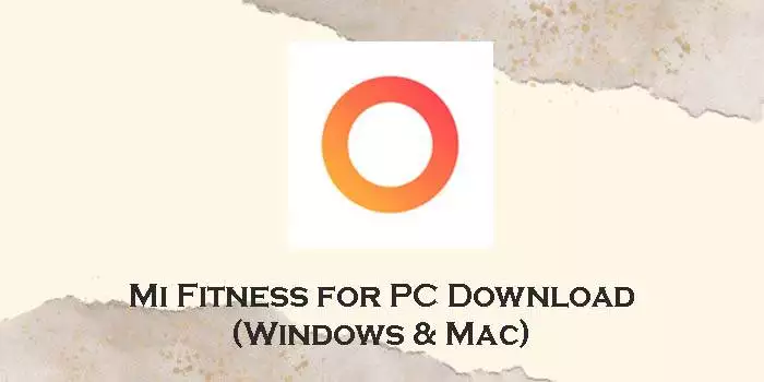 mi fitness for pc