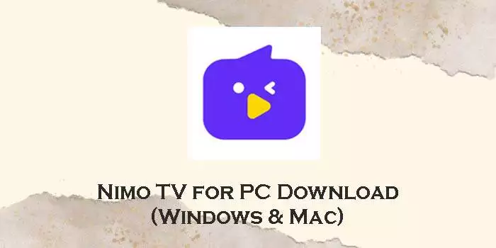 nimo tv for pc