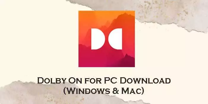 Dolby-On-for-pc